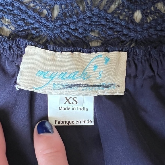 Anthropologie Mynah Cristy Crochet Blouse Size Extra Small - Picture 11 of 12